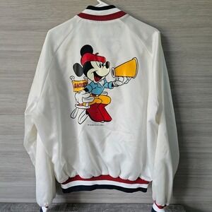 Vintage Chalk Line Mickey Mouse Disney Director Jacket Stripe Varsity Bomber